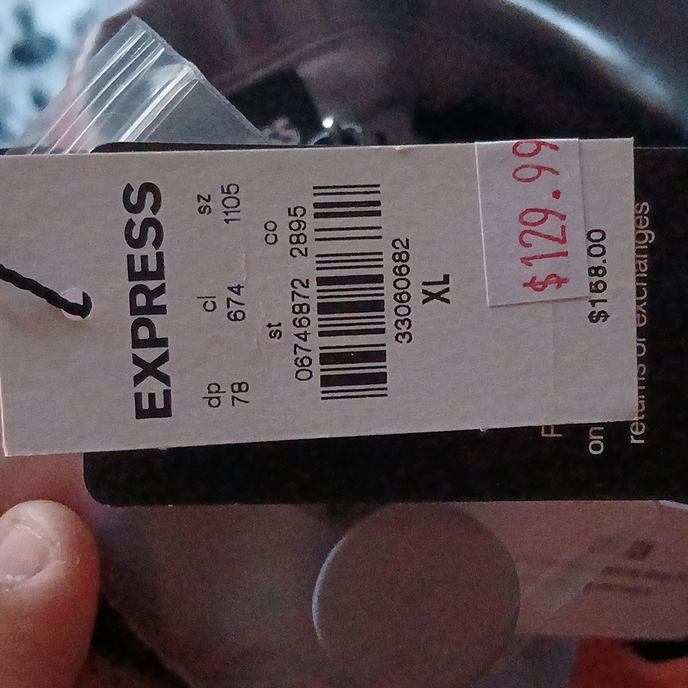 Express Silver Satin Blazer - Picture 3 of 3